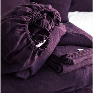 Luxurious Linen Purple Bedding Set